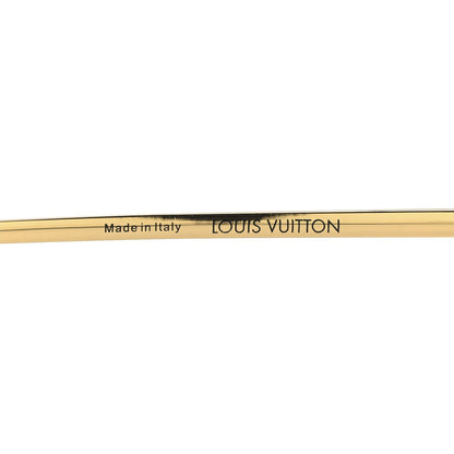 Louis Vuitton Metal Monogram LV Pilot Light Sunglasses Z1913U Gold Gradiant Brown 5 of 7