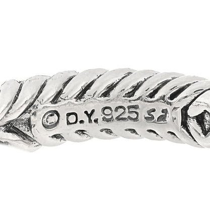 David Yurman Sterling Silver Diamond Black Orchid 7mm Petite Albion Ring 52 6 4 of 4