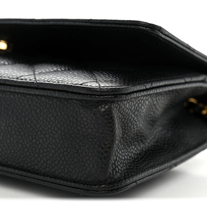 Chanel Caviar Quilted Wallet On Chain Black 11 of 11