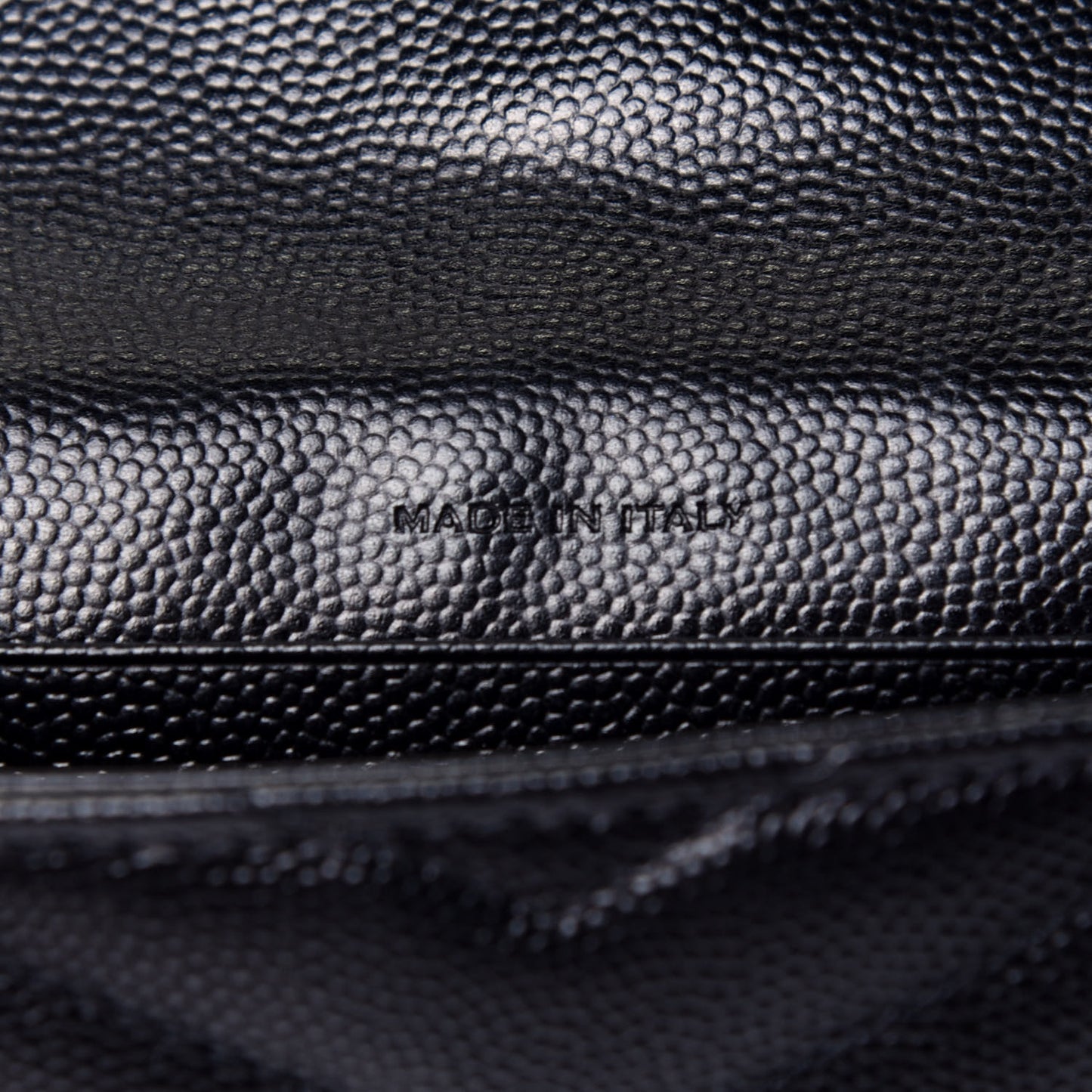 Grain De Poudre Matelasse Chevron Small Monogram Envelope Wallet Black