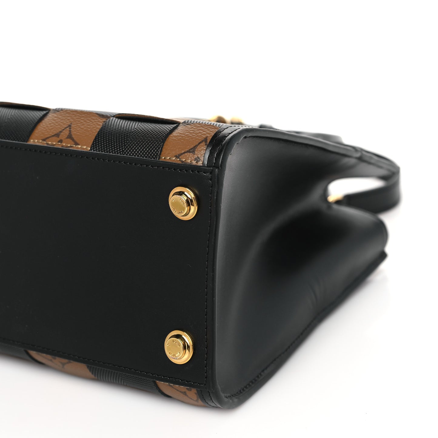 Calfskin Monogram Damier Tressage City Steamer PM Black