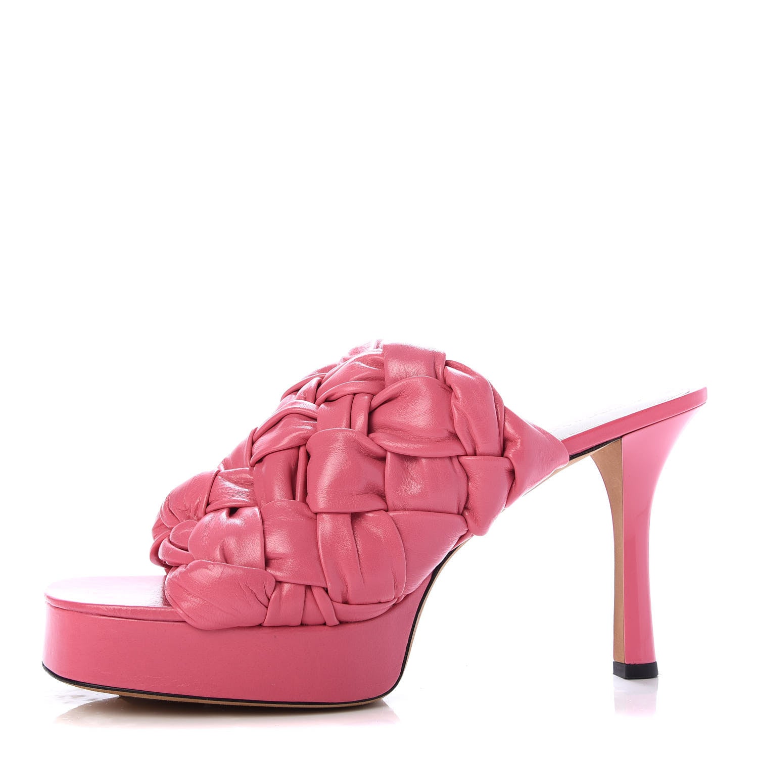 Bottega Veneta Nappa Intreccio The Board Platform Mule Sandals 41 Pink 1 of 8