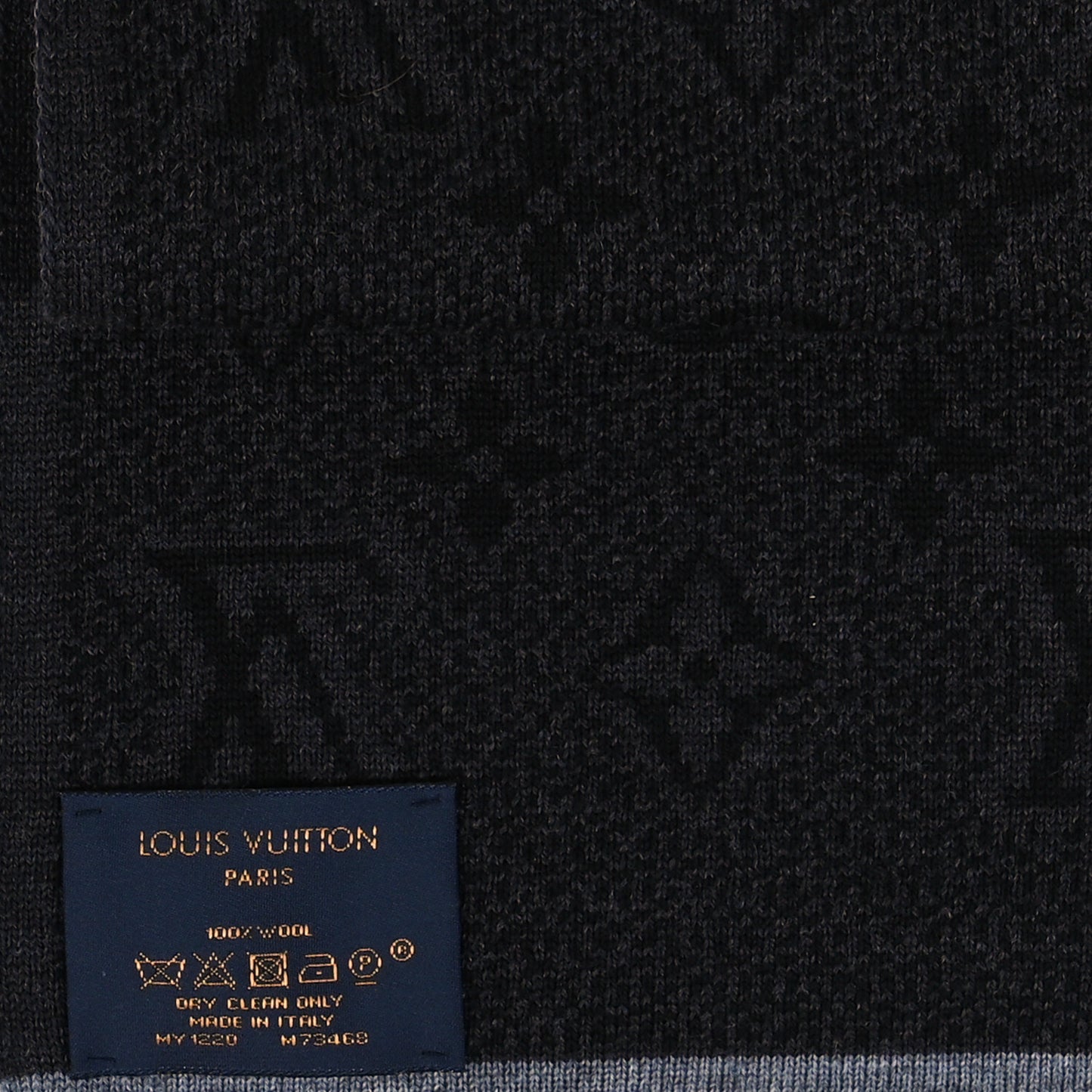 Wool My Monogram Eclipse Scarf Grey