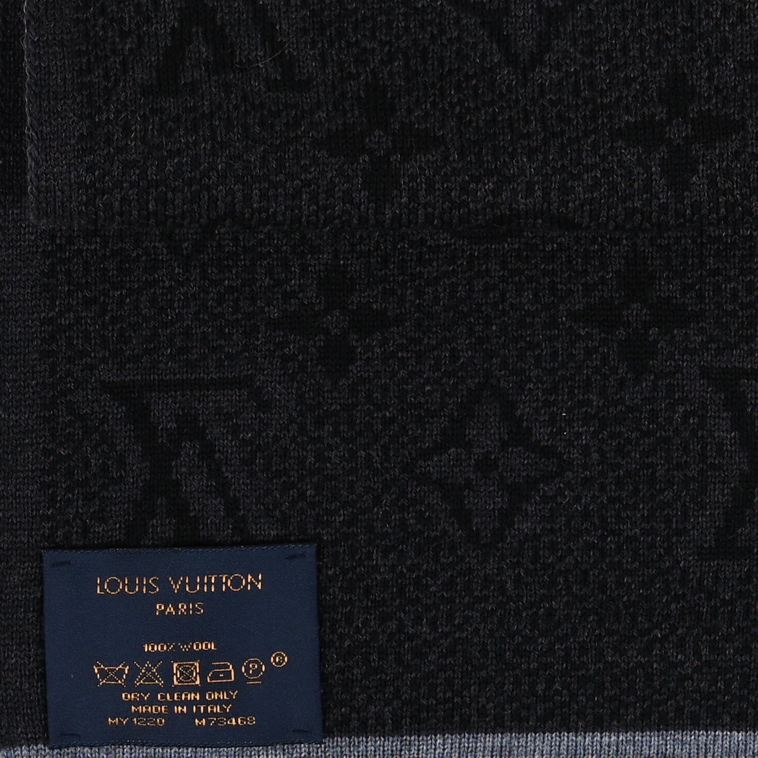 Louis Vuitton Wool My Monogram Eclipse Scarf Grey 3 of 3
