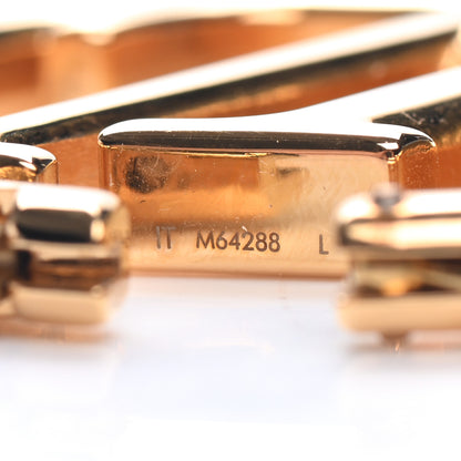 Louis Vuitton Metal Louise Hoop Earrings Gold 4 of 6