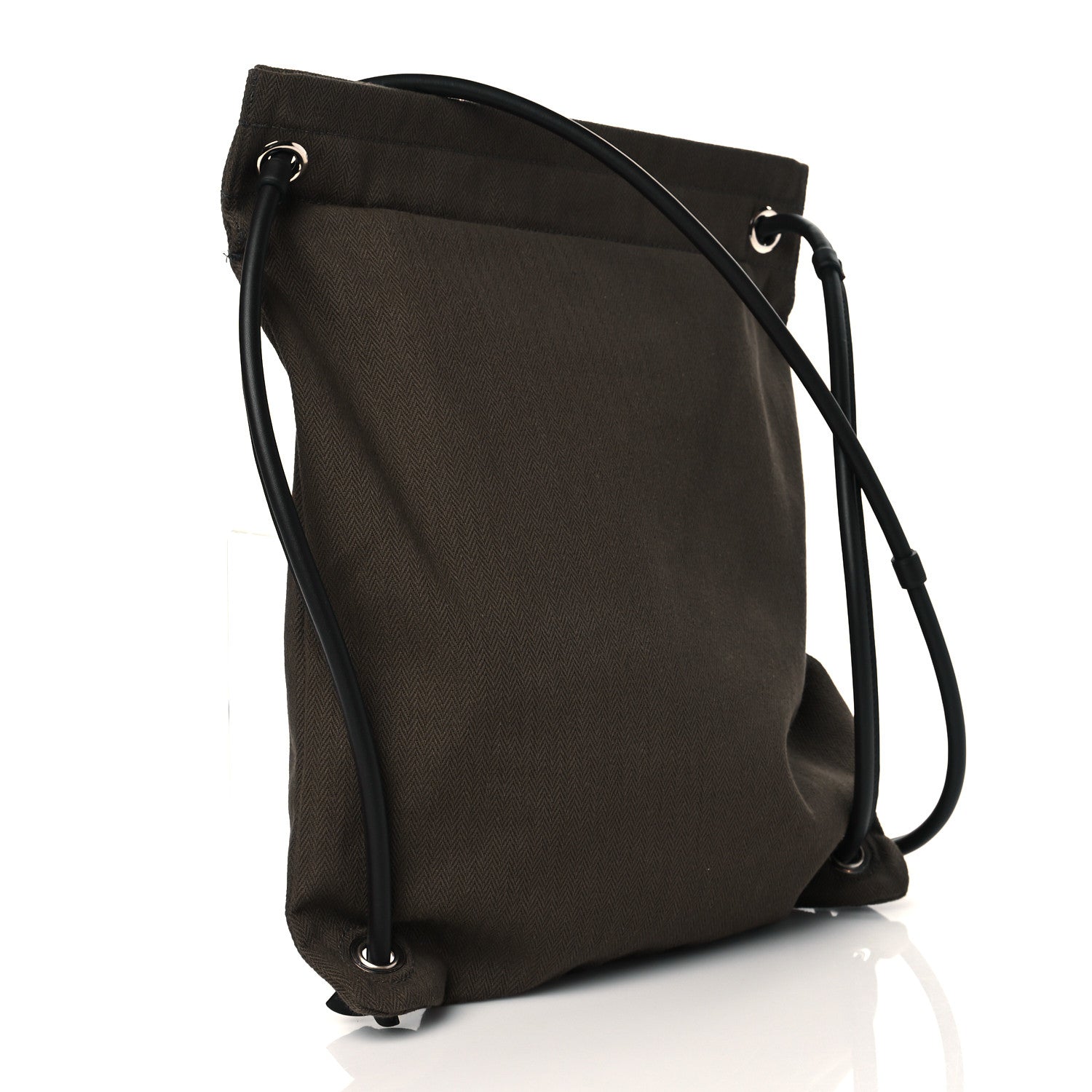 Hermes Herringbone Canvas Swift Maline Bag Kaki Ebene 3 of 11
