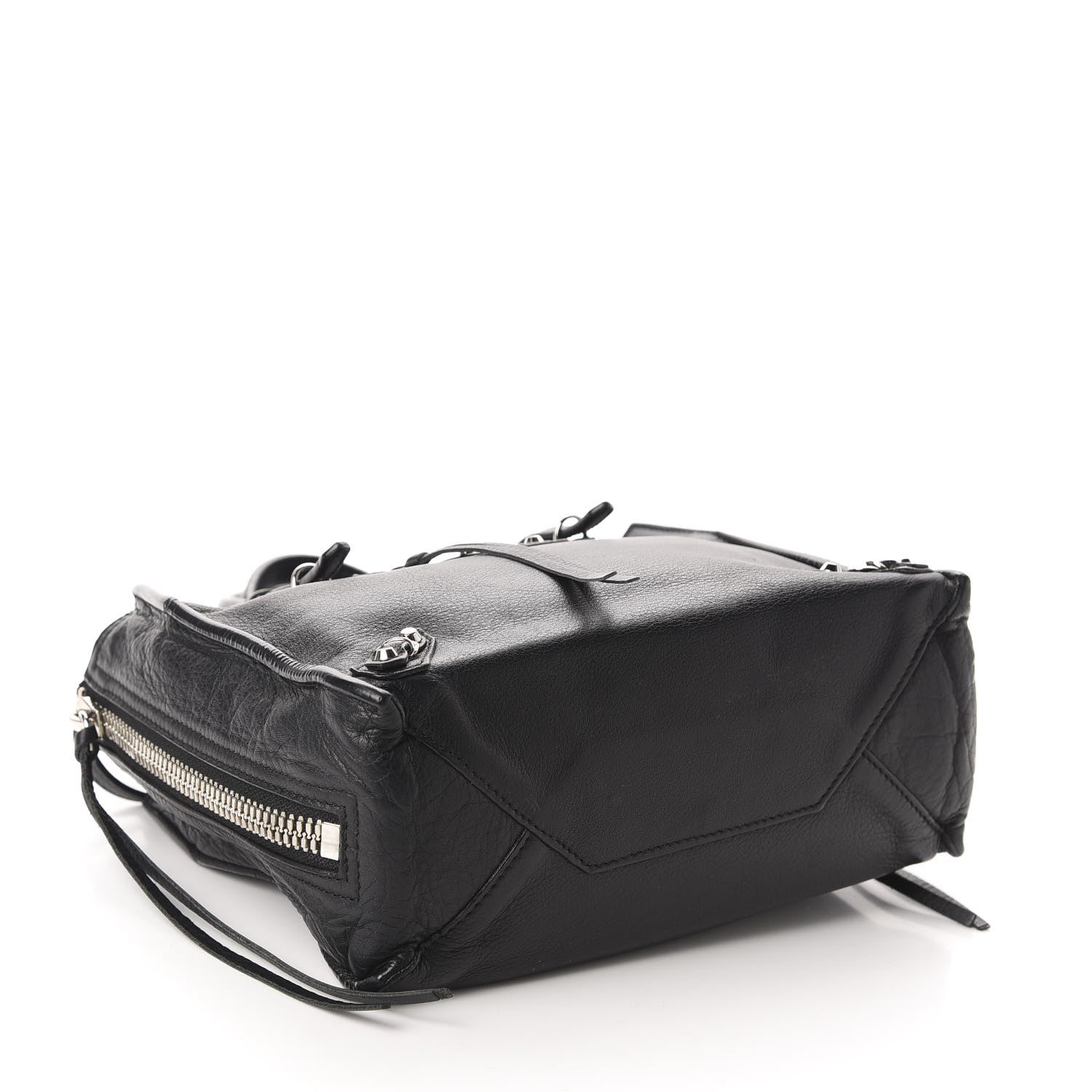 Balenciaga Calfskin Papier Mini A4 Zip Around Tote Black 4 of 10