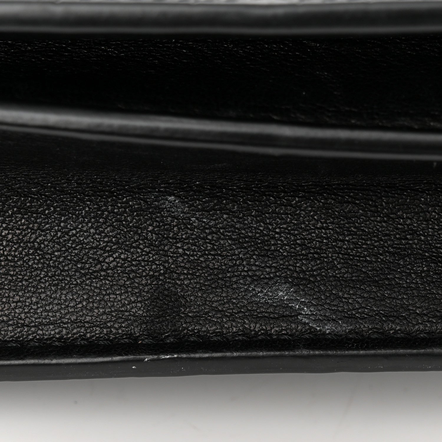 Saint Laurent Calfskin Crocodile Embossed Gaby Satchel Black 11 of 13