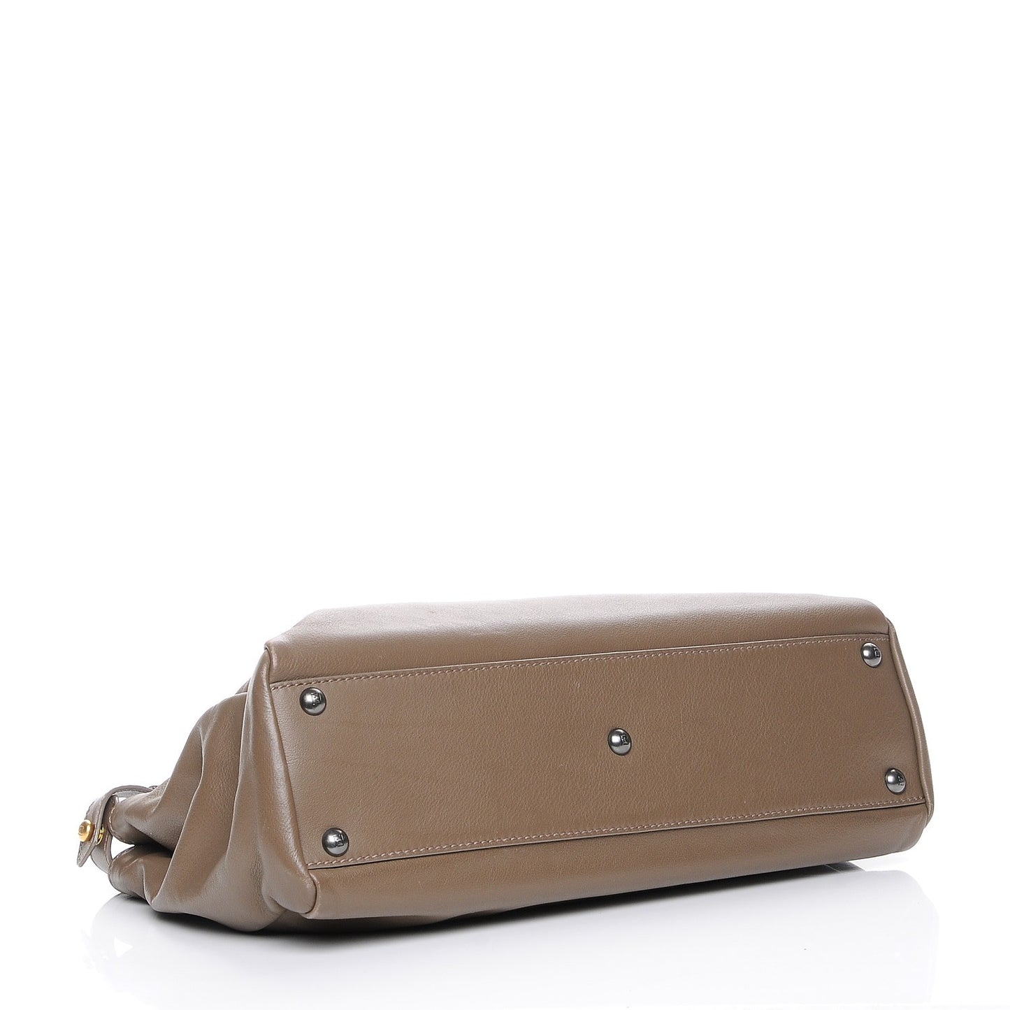 Goatskin Calf Hair Leopard Print Medium Peekaboo Iconic Satchel Taupe