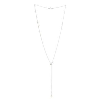 John Hardy Sterling Silver Diamond Freshwater Cultured Pearl Surf Y Necklace 3 of 4