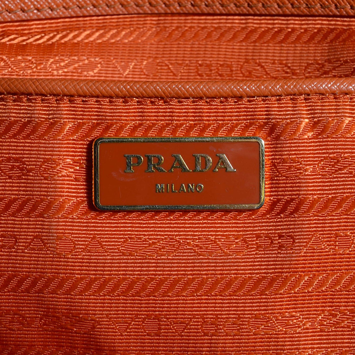 Prada Saffiano Lux Large Tote Papaya 7 of 10