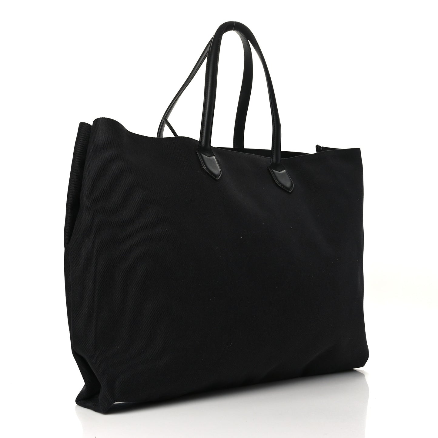 Canvas Logo Print XL Cabas Black