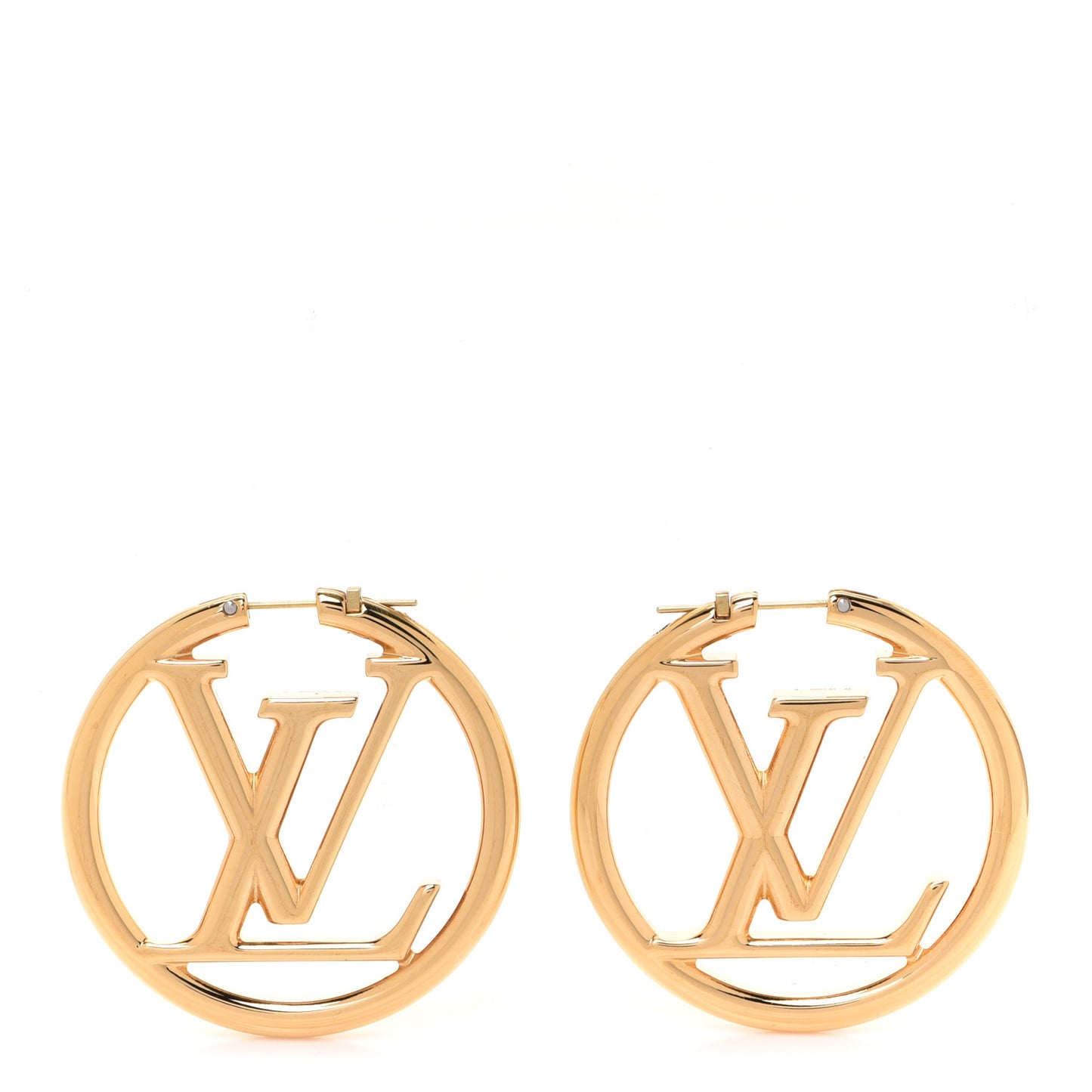 Metal Louise Hoop Earrings Gold
