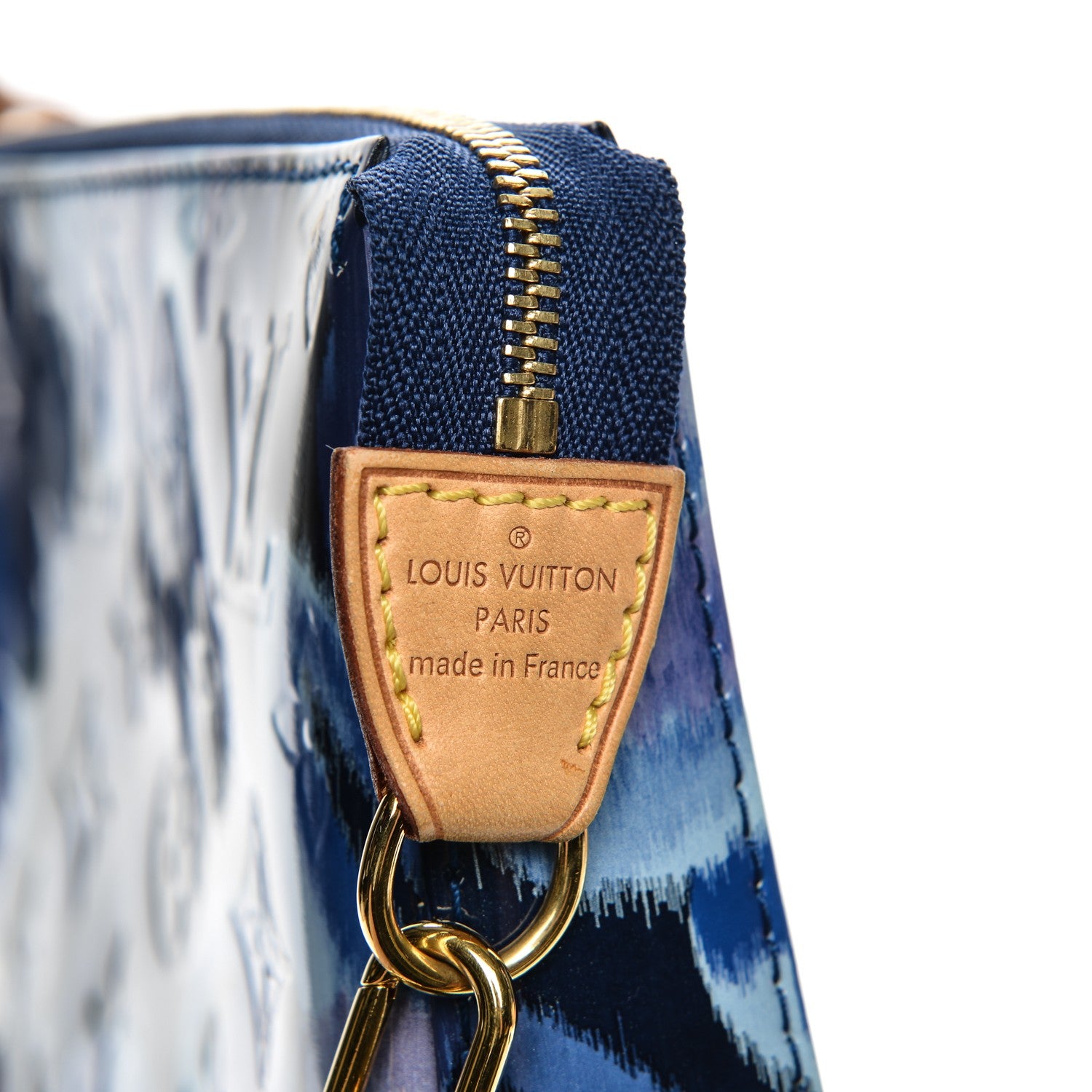 Louis Vuitton Vernis Ikat Pochette Accessories NM Grand Blue 6 of 7
