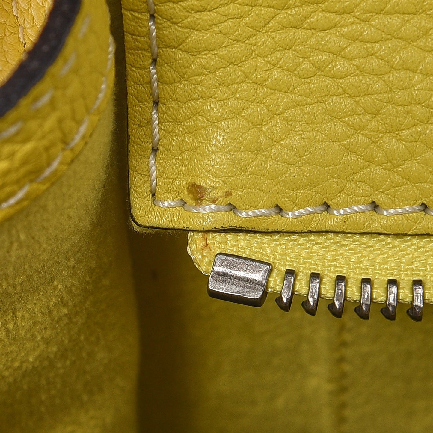 Drummed Calfskin Nano Luggage Citron