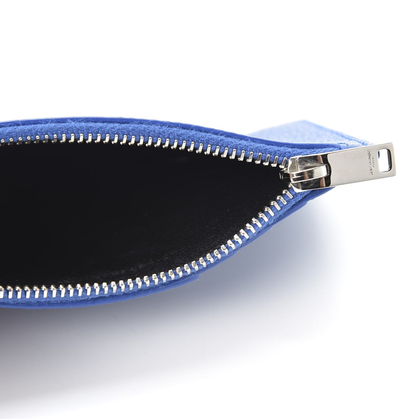 Grained Calfskin 5 Fragments Zip Pouch Card Holder Deep Marjorelle