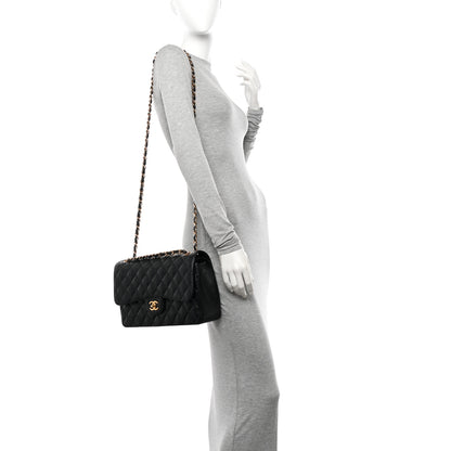 Chanel Caviar Quilted Jumbo Double Flap Black 3 of 10