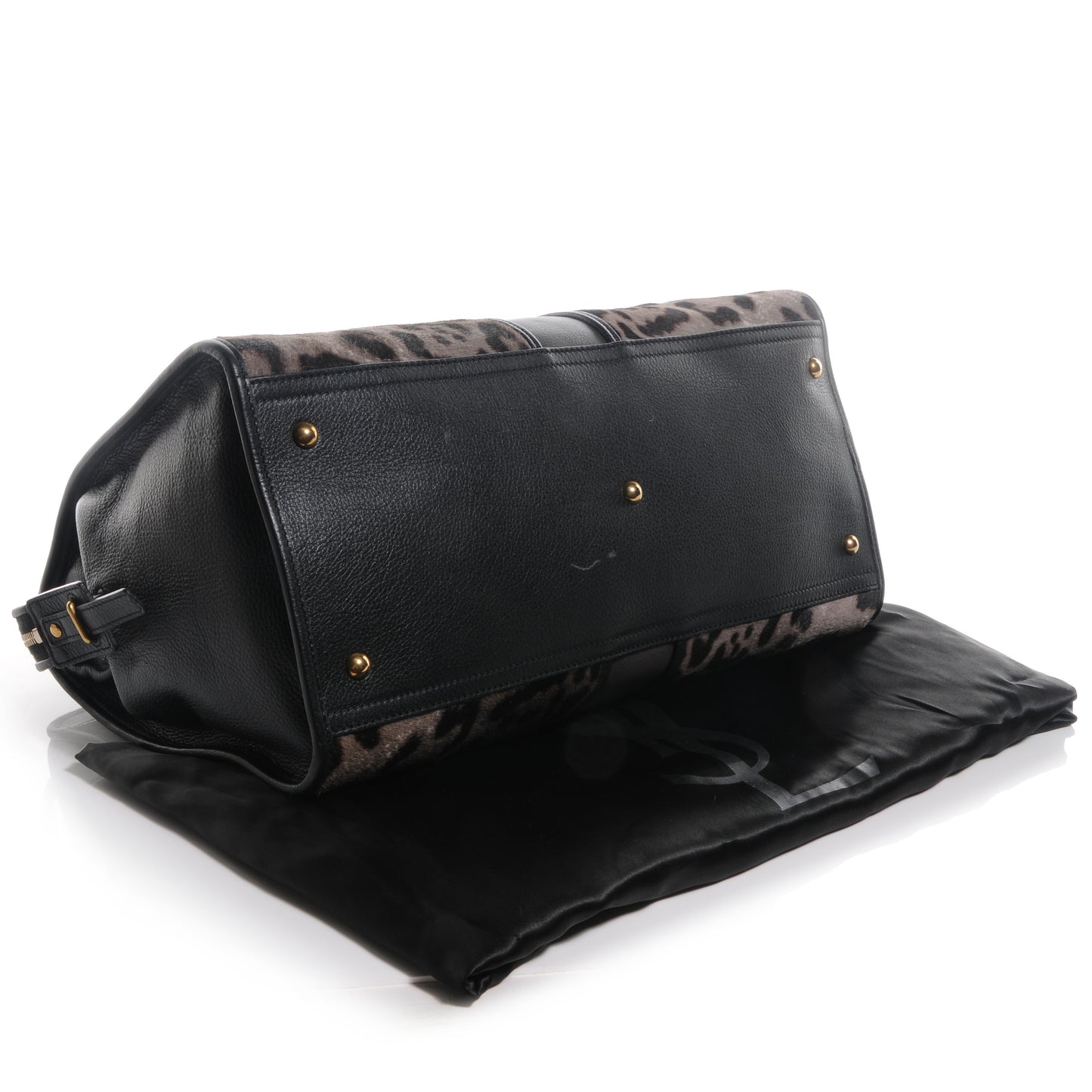 Pony Hair Leopard Print Large Cabas Chyc Black