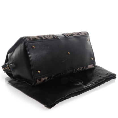 Saint Laurent Pony Hair Leopard Print Large Cabas Chyc Black 4 of 9