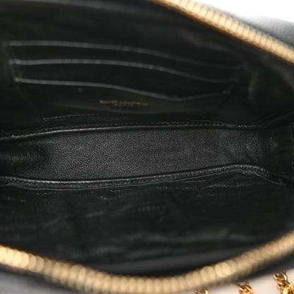 Saint Laurent Grain De Poudre Matelasse Monogram Mini Lou Camera Bag Black 5 of 10