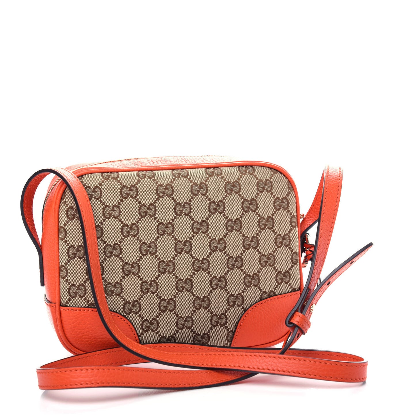 Monogram Dollar Calfskin Mini Bree Messenger Bag Beige Ebony Sun Orange