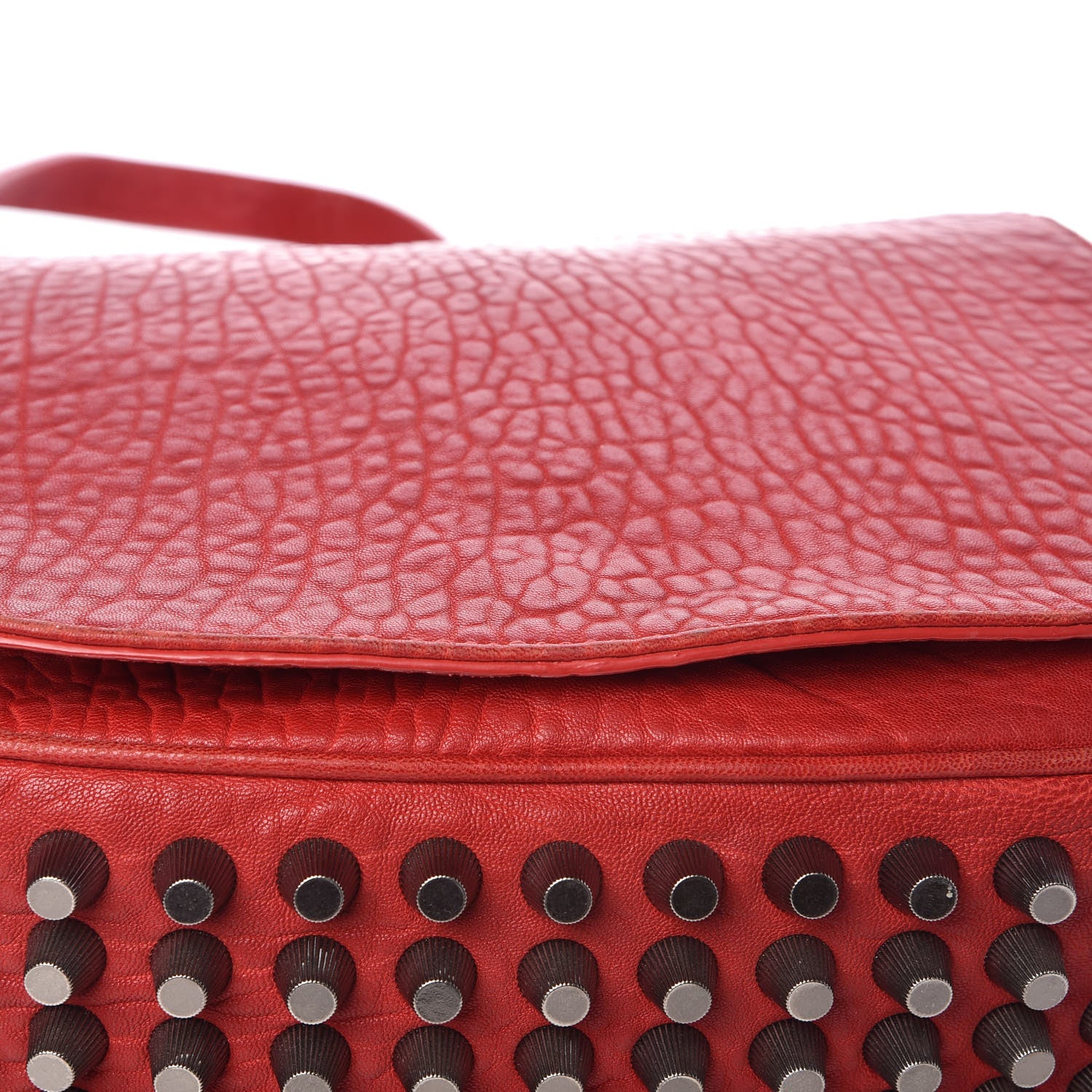Alexander Wang Pebbled Lambskin Lia Sling Red Nickel Hardware 9 of 15