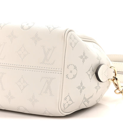 Louis Vuitton Monogram Embossed Calfskin Speedy Bandouliere 20 White Blanc 9 of 9