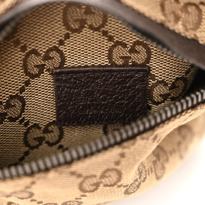 Gucci GG Monogram Web Double Pocket Belt Bag Dark Brown 6 of 13
