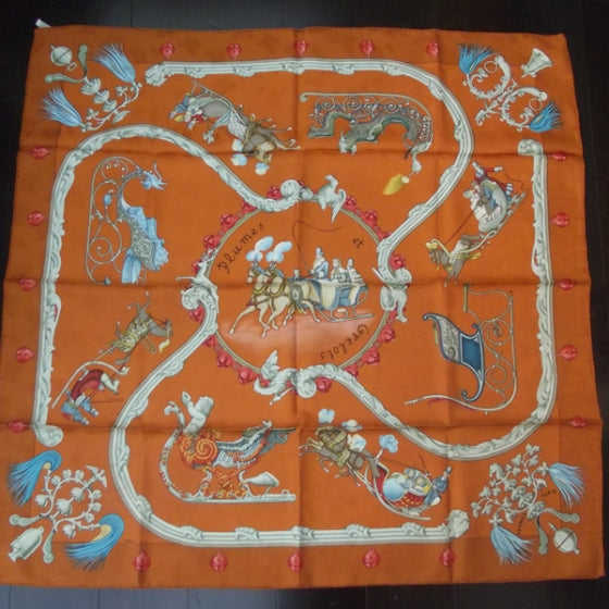 Silk Plumes Et Grelots Scarf 90