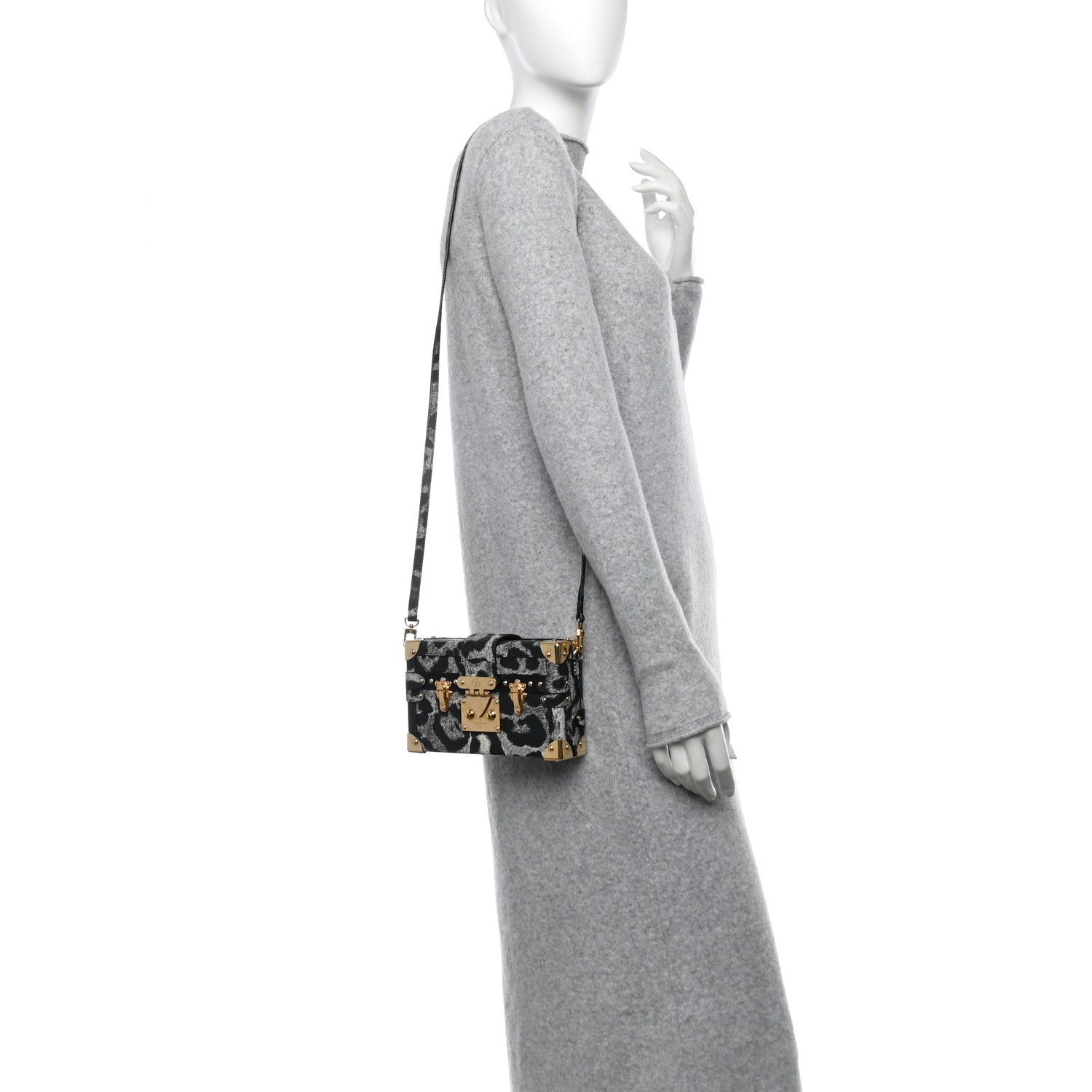 Louis Vuitton Leopard Petite Malle Black Gris 2 of 9