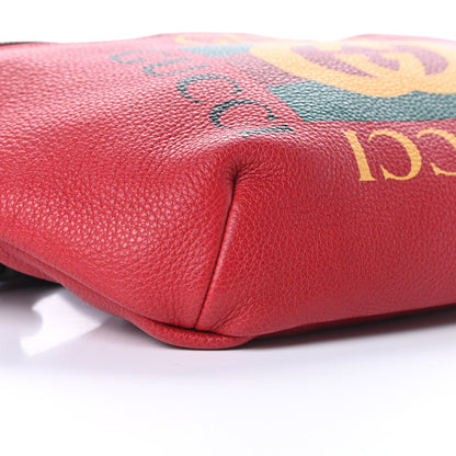 Gucci Grained Calfskin Logo Belt Bag Hibiscus Red 9 of 11