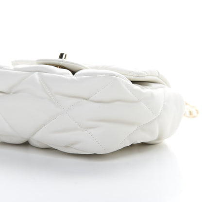 Chanel Calfskin Quilted Mini Square Bubbly Flap White 10 of 11