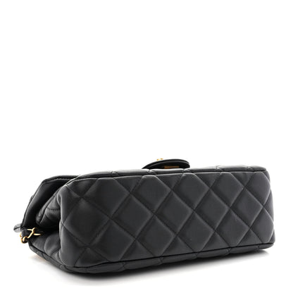 Chanel Calfskin Quilted Small Lady Handle Clutch With Chain Black 4 of 12
