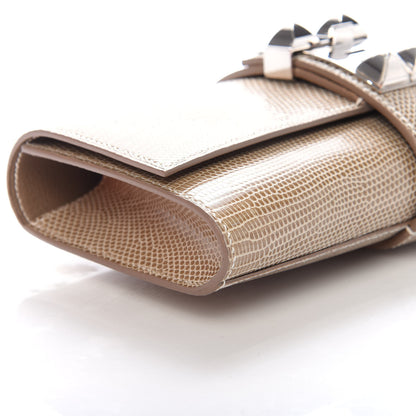 Hermes Lizard Medor Clutch 23 Ficelle 8 of 10
