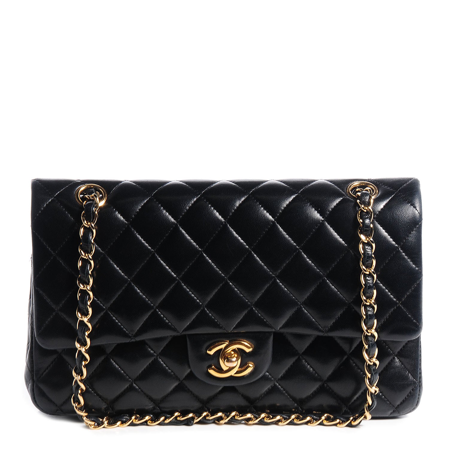 Chanel Lambskin Medium Double Flap Black 1 of 9