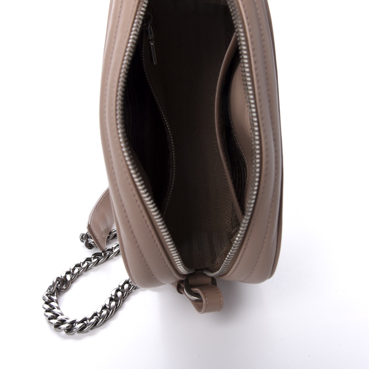 Prada Soft Calfskin Diagramme Crossbody Bag Cipria 7 of 8