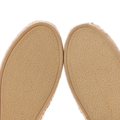 Saint Laurent Metallic Lambskin Monogram Espadrilles 38.5 Gold 6 of 11