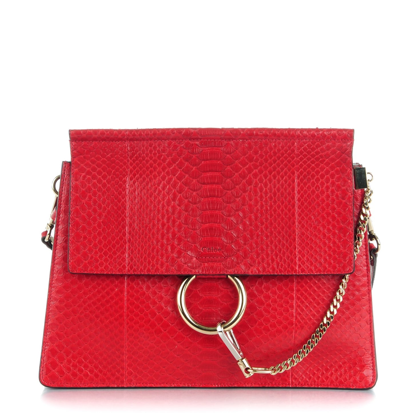 Python Medium Faye Shoulder Bag Red