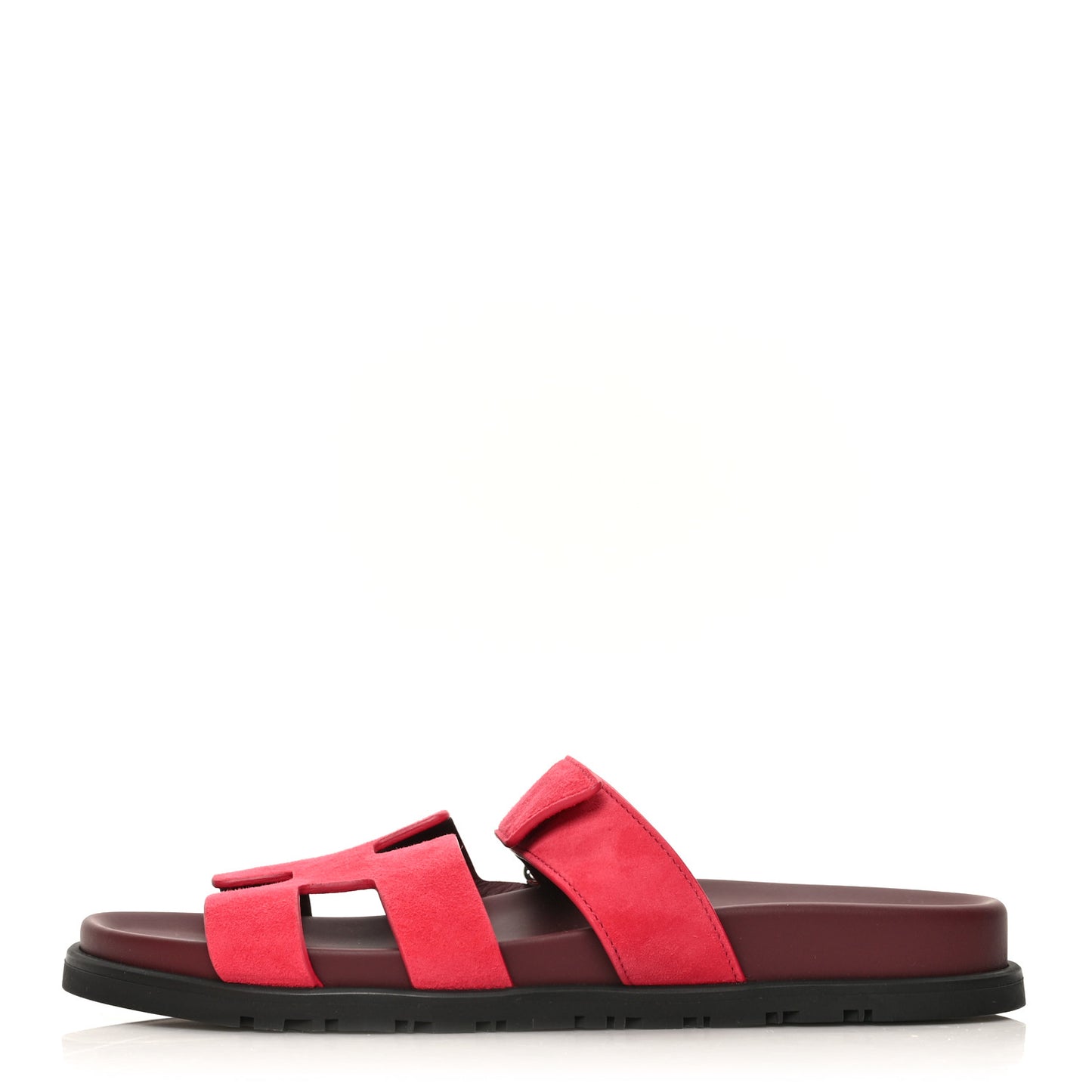 Suede Goatskin Womens Chypre Sandals 37.5 Rouge Marsala