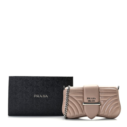 Prada Nappa Diagramme Mini Sidonie Chain Crossbody Bag Cipria 9 of 9