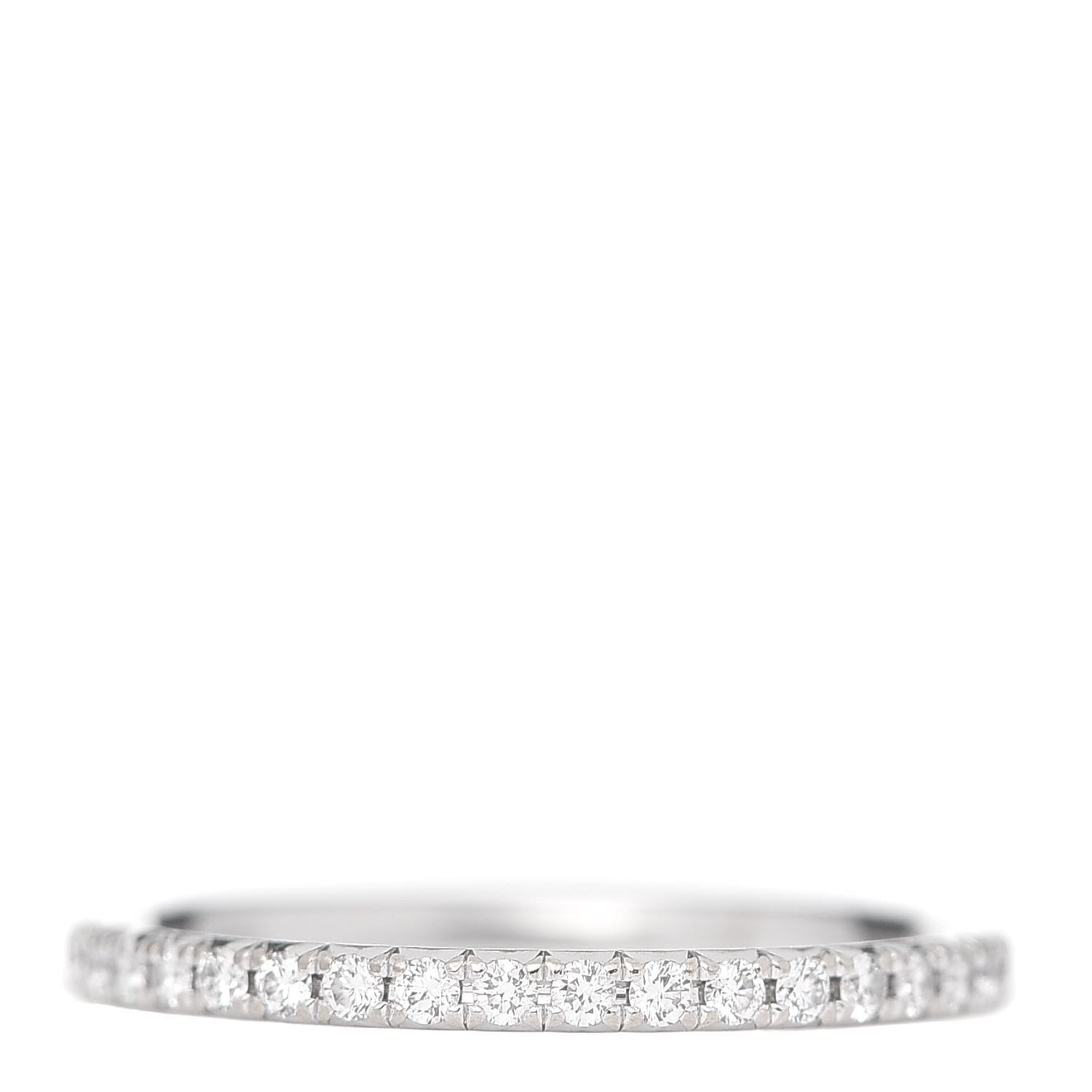 Tiffany 18K White Gold Diamond Metro Band Ring 47 4 1 of 6