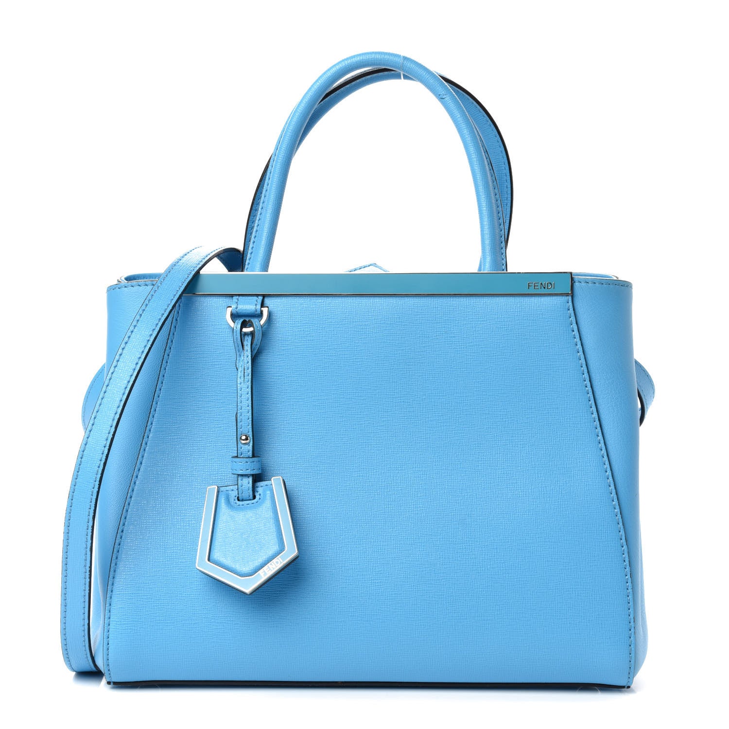 Fendi Vitello Elite Petite 2Jours Tote Maldives 1 of 9