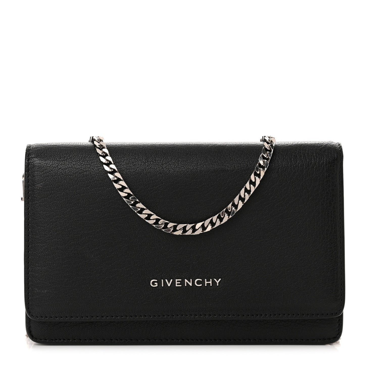 Sugar Goatskin Pandora Chain Wallet Black