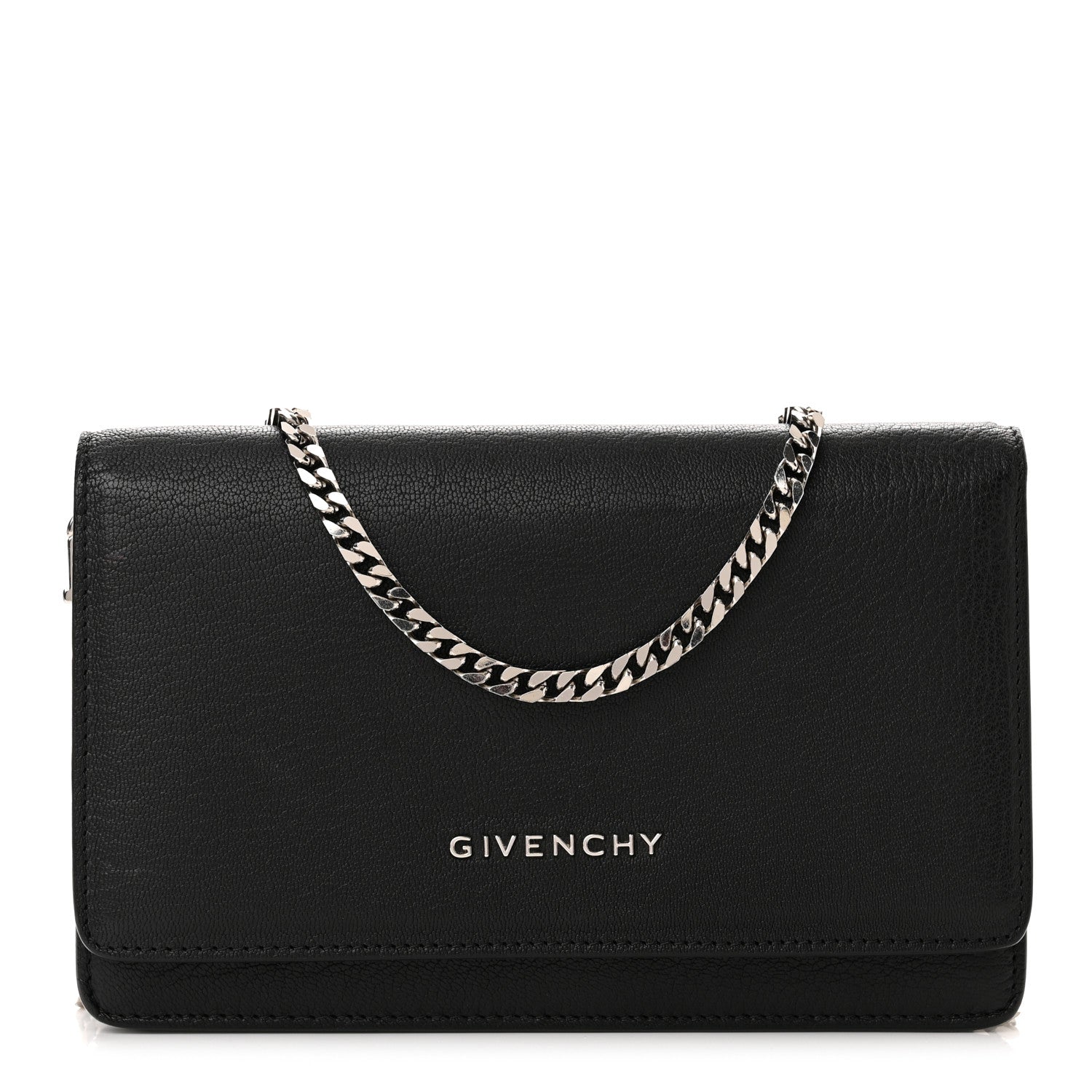 Givenchy Sugar Goatskin Pandora Chain Wallet Black 1 of 11
