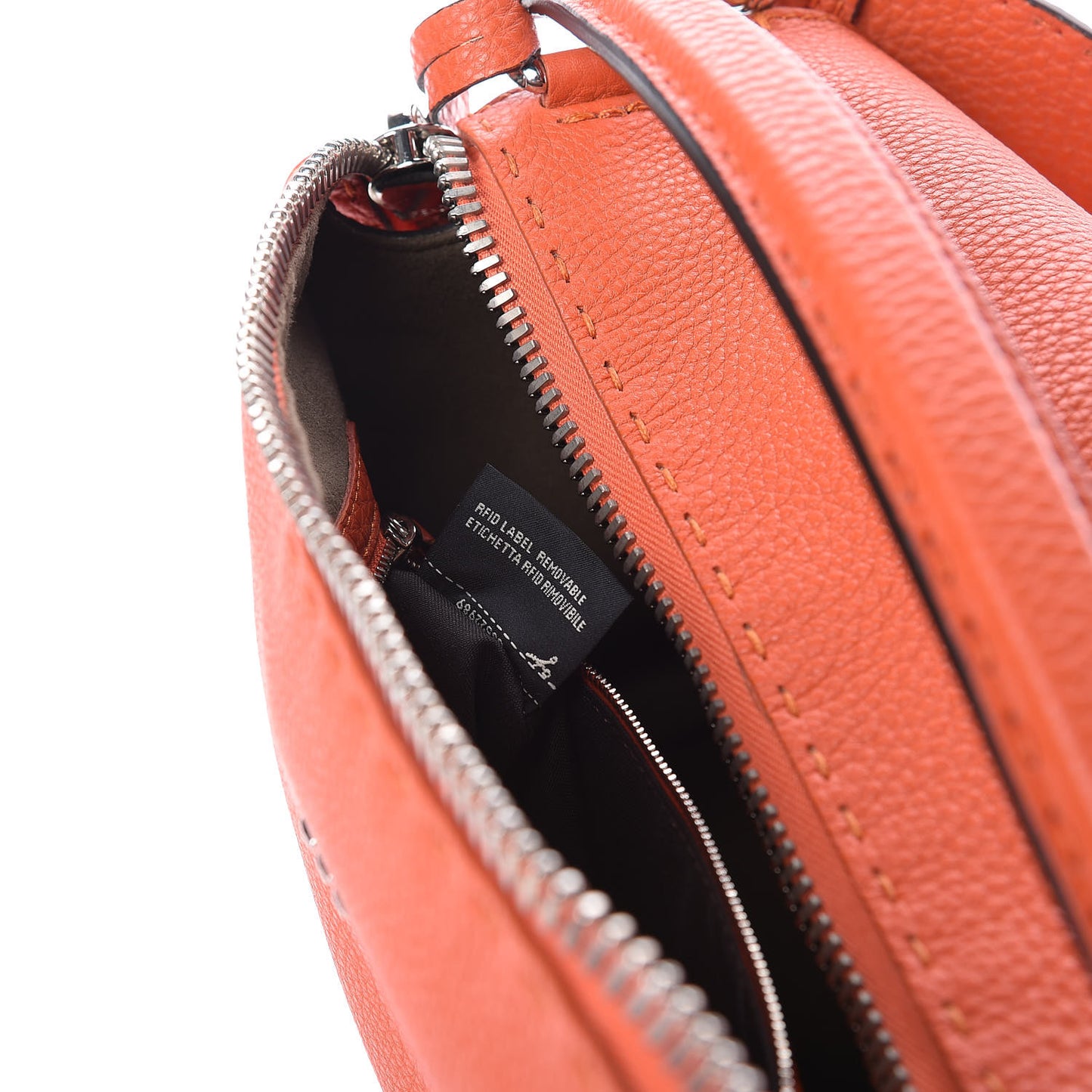 Calfskin Romano Selleria Lei Boston Tote Dark Orange