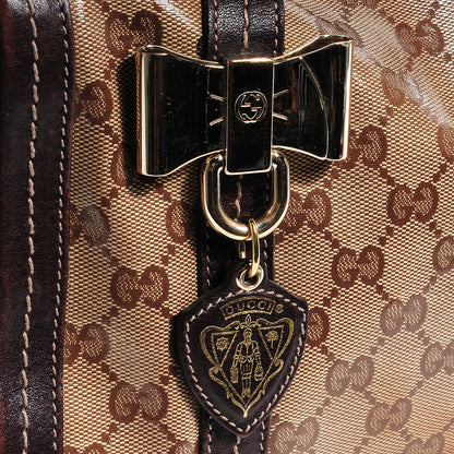 Gucci Crystal Monogram Duchessa Boston Bag Brown 8 of 8