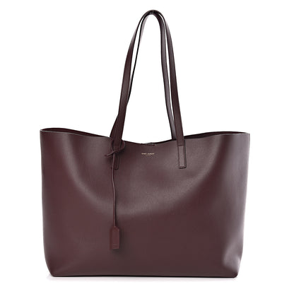 Saint Laurent Calfskin Large Shopping Tote Bordeaux 3 of 11