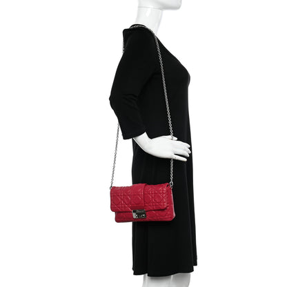 Christian Dior Lambskin Cannage Miss Dior Promenade Pouch Fuchsia 2 of 10