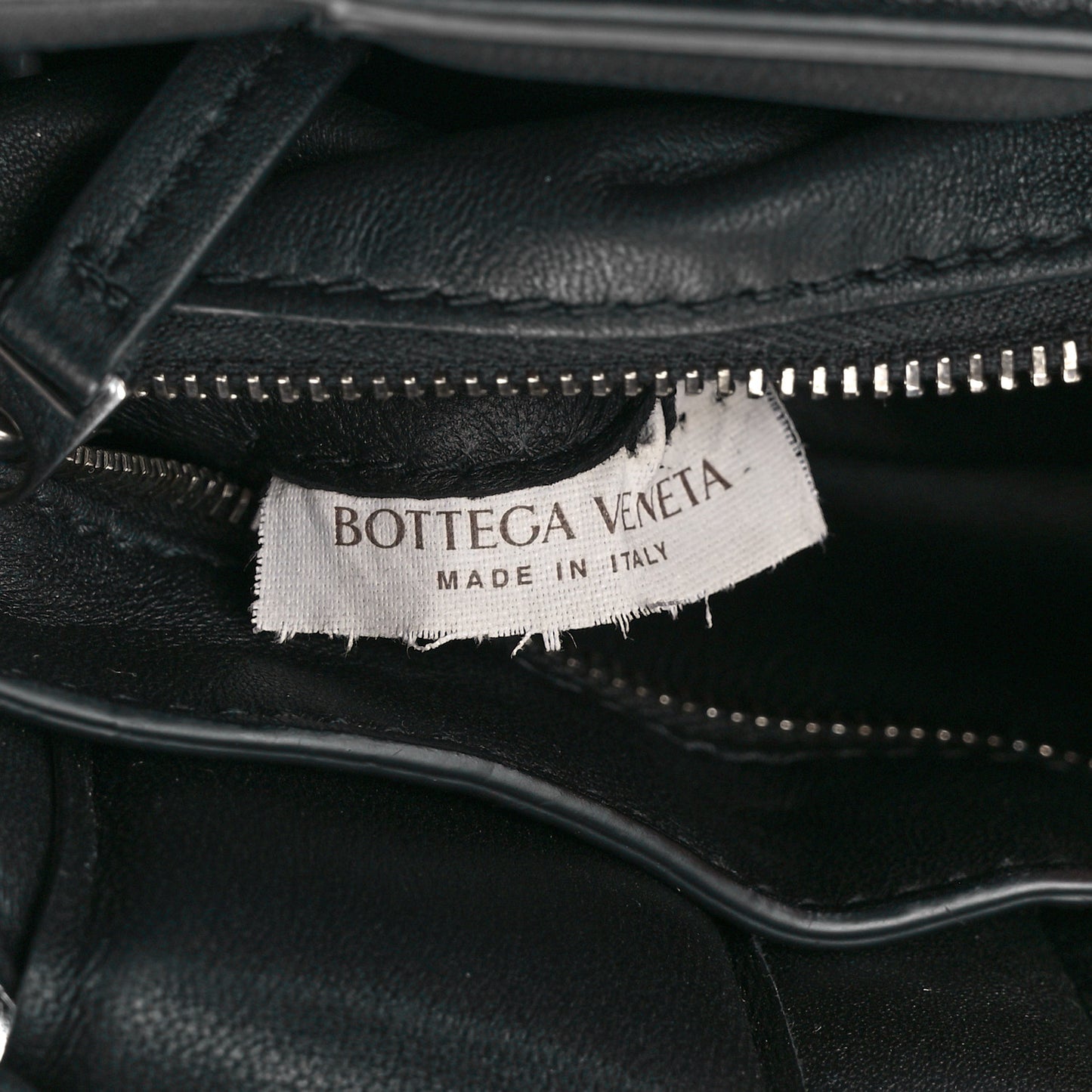 Nappa Maxi Intreccio Padded Cassette Crossbody Bag Black