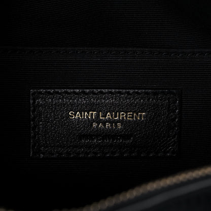 Saint Laurent Raffia Calfskin Leopard Print Monogram Lou Camera Bag Natural Beige Black 6 of 11
